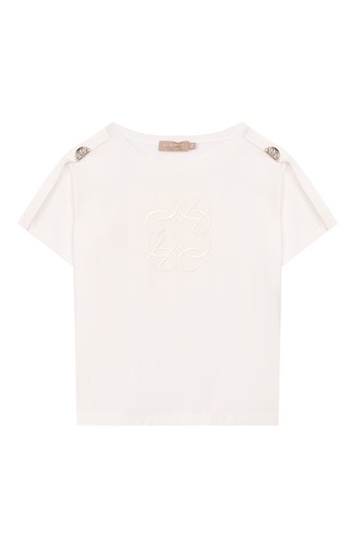 Хлопковая футболка ELIE SAAB JUNIOR, арт. EFTS023/TS0059_001