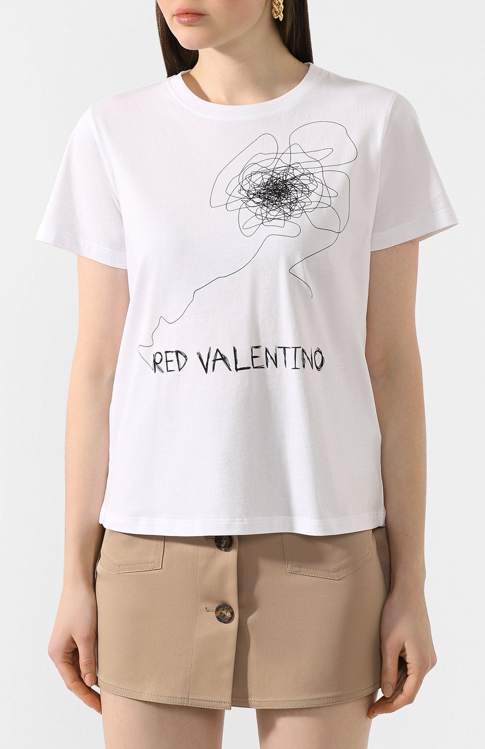 Хлопковая футболка REDVALENTINO, арт. TR0MG05A/551, фото 3