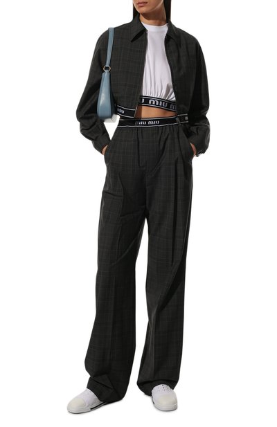 Шерстяные брюки MIU MIU, арт. MP1548-10KS-F0480, фото 2