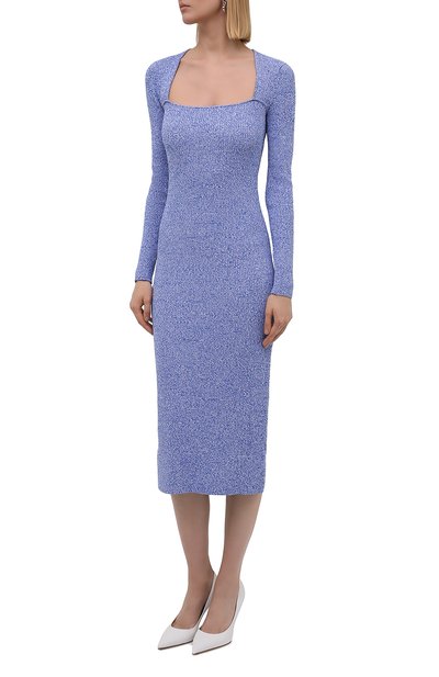 Платье GANNI голубого цвета по цене 28600 руб., арт. K1572, фото 3 Платье GANNI, арт. K1572, фото 3