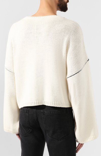 Шерстяной свитер RAF SIMONS белого цвета по цене 84450 руб., арт. 192-844-50005, фото 4 Шерстяной свитер RAF SIMONS, арт. 192-844-50005, фото 4
