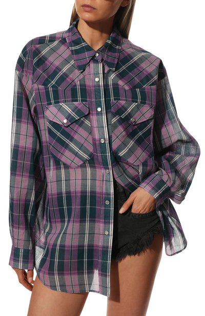 Хлопковая рубашка ISABEL MARANT ETOILE, арт. CH0803-22P026E/BADIANE, фото 3