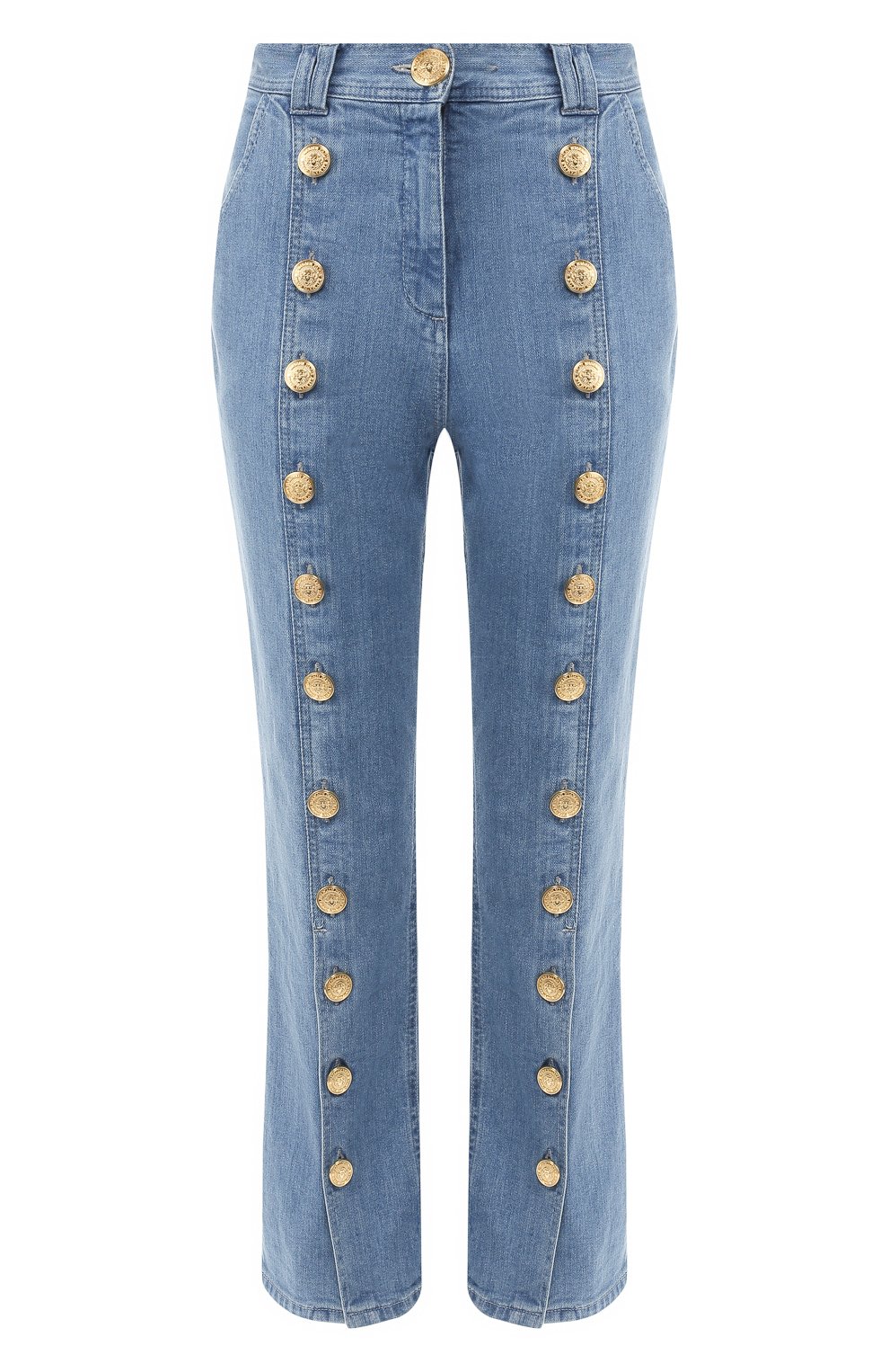 Укороченные джинсы BALMAIN синего цвета по цене 106500 руб., арт. RF15353/D041, фото 1 Укороченные джинсы BALMAIN, арт. RF15353/D041, фото 1
