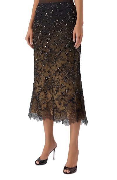 Юбка с отделкой пайетками ELIE SAAB черного цвета по цене 322000 руб., арт. SK366NP26/LAE04, фото 3 Юбка с отделкой пайетками ELIE SAAB, арт. SK366NP26/LAE04, фото 3