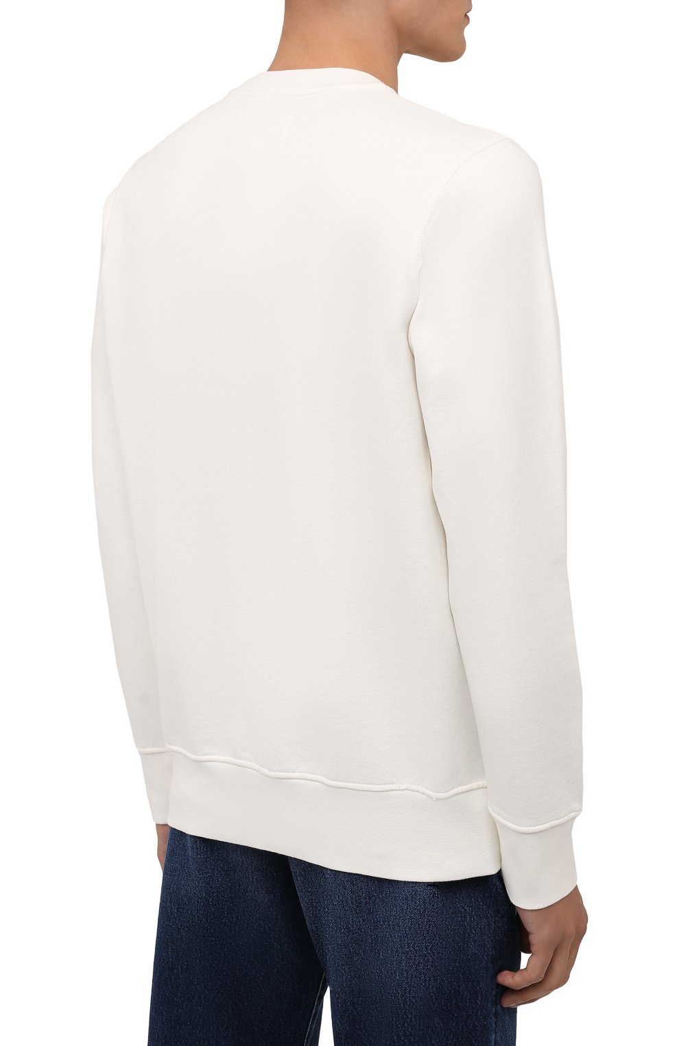 Хлопковый свитшот CASABLANCA белого цвета по цене 43100 руб., арт. MF21-JTP-001 0FF WHITE-RACING SHELL, фото 4 Хлопковый свитшот CASABLANCA, арт. MF21-JTP-001 0FF WHITE-RACING SHELL, фото 4