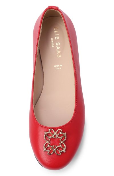 Кожаные балетки ELIE SAAB JUNIOR, арт. 80877/VAR2, фото 4