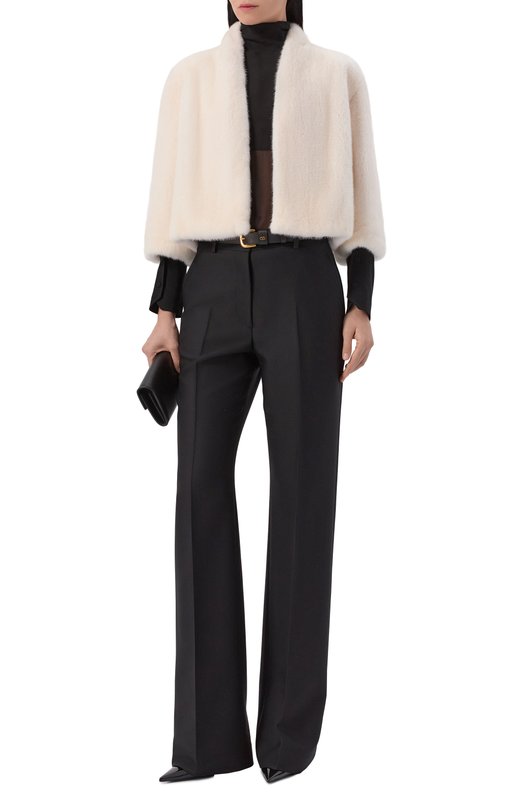 Шуба из норки Giulia Gurman 2514NW Белый  2514NW Фото 2