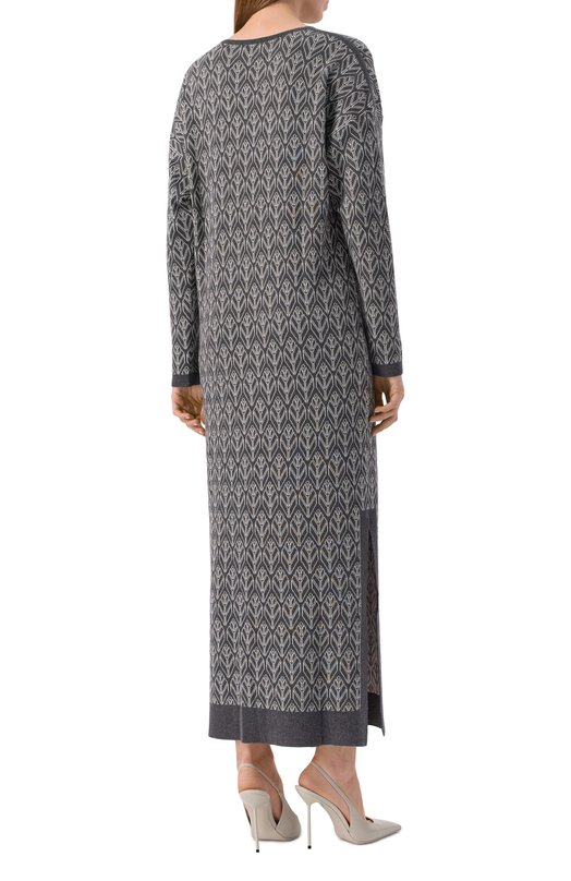 Платье из шелка и кашемира Freeage W26.DR170M.6030.991 Серый  W26.DR170M.6030.991 Фото 4