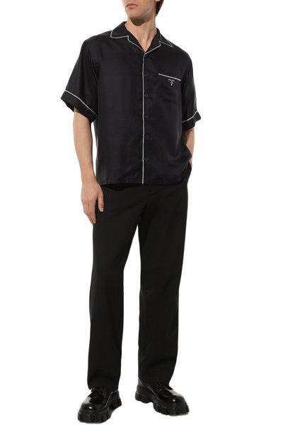 Шелковая рубашка PRADA, арт. UCS405-1QWC-F0008-212, фото 2