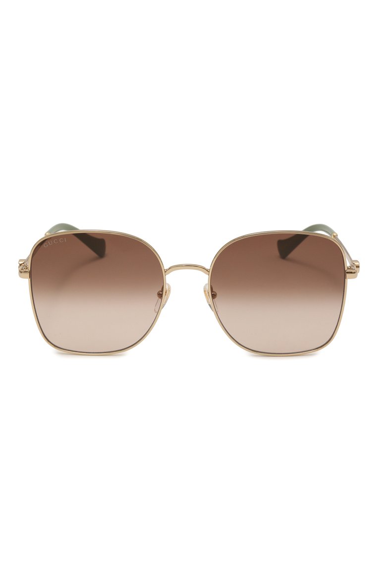Женские солнцезащитные очки GUCCI золотого цвета, арт. GG1143S 002 | Фото 3 (Тип очков: С/з; Материал: Металл; Нос: Не проставлено; Региональные ограничения белый список (Axapta Mercury): Не проставлено; Очки форма: Квадратные)
