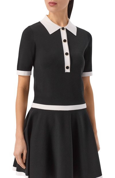 Поло из хлопка и вискозы NINA RICCI, арт. 26PMPU010/ML0596, фото 3