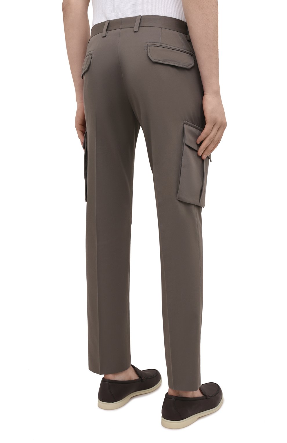 Брюки-карго из хлопка и кашемира CORNELIANI, арт. 874L02-1114105/00, фото 4