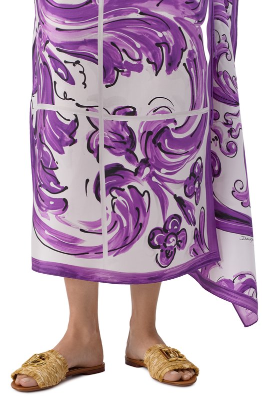 Текстильные шлепанцы Bianca Dolce & Gabbana CQ0646/AN217 Бежевый  CQ0646/AN217 Фото 2