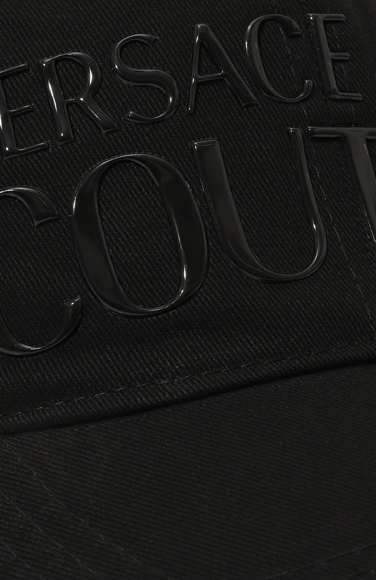 Женская хлопковая бейсболка VERSACE JEANS COUTURE черного цвета, арт. 76HAZK32/ZG207 | Фото 4 (Нос: Не проставлено; Материал: Текстиль, Хлопок)