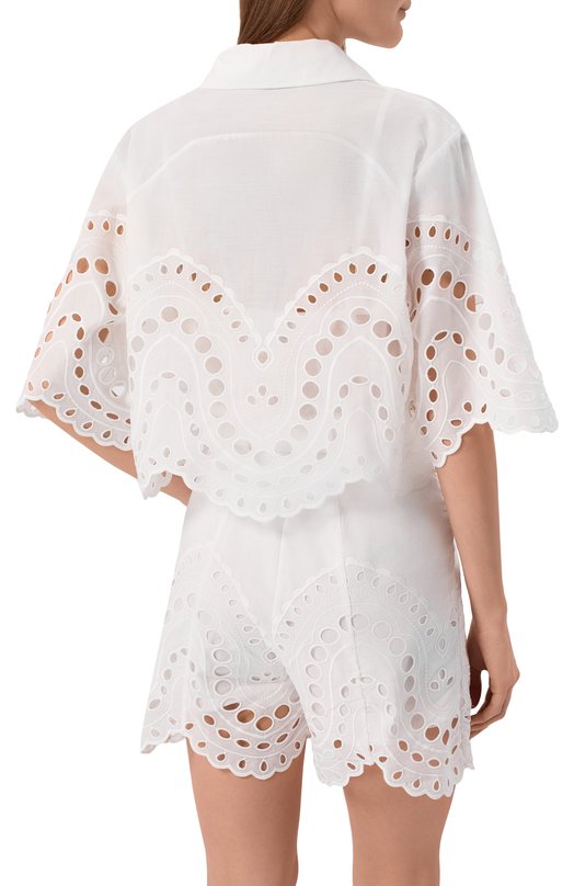 Хлопковая рубашка Charo Ruiz Ibiza 263200 Белый  263200 Фото 4