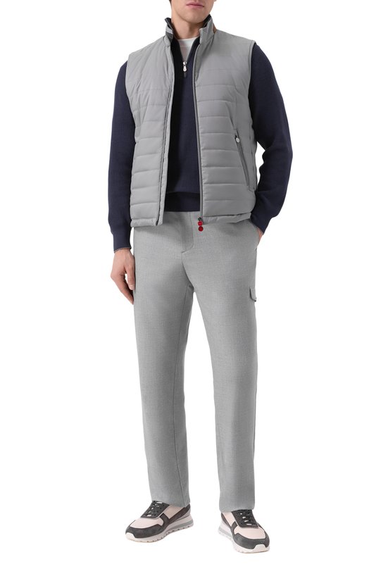 Шерстяные брюки Kiton UPLACTRK0170H01 Серый  UPLACTRK0170H01 Фото 2