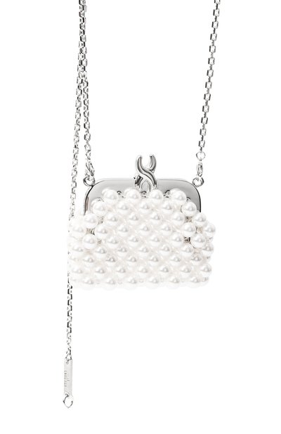Колье SSIL белого цвета по цене 30750 руб., арт. SS23FZX166WBFFFPP, фото 3 Колье SSIL, арт. SS23FZX166WBFFFPP, фото 3