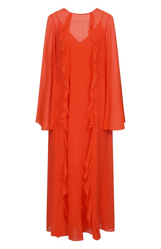 Платье из вискозы Max Mara Studio SMIRNE Оранжевый SMIRNE