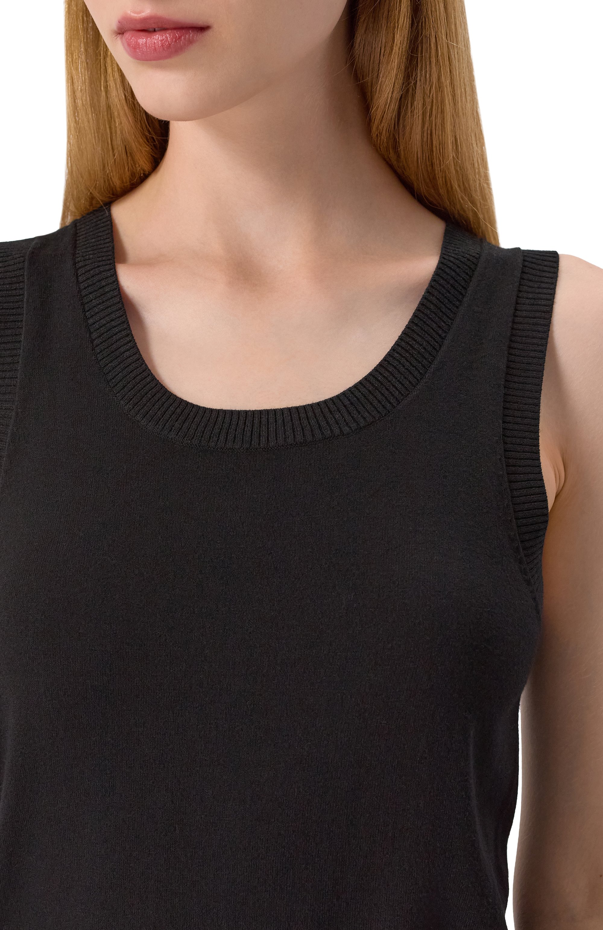 Майка из вискозы WEEKEND MAX MARA черного цвета по цене 19900 руб., арт. ASBUURG, фото 5 Майка из вискозы WEEKEND MAX MARA, арт. ASBUURG, фото 5