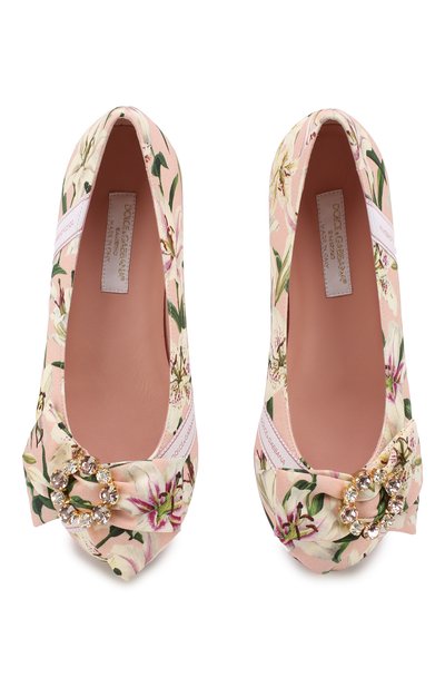 Кожаные балетки DOLCE & GABBANA, арт. D10854/AA610/29-36, фото 4