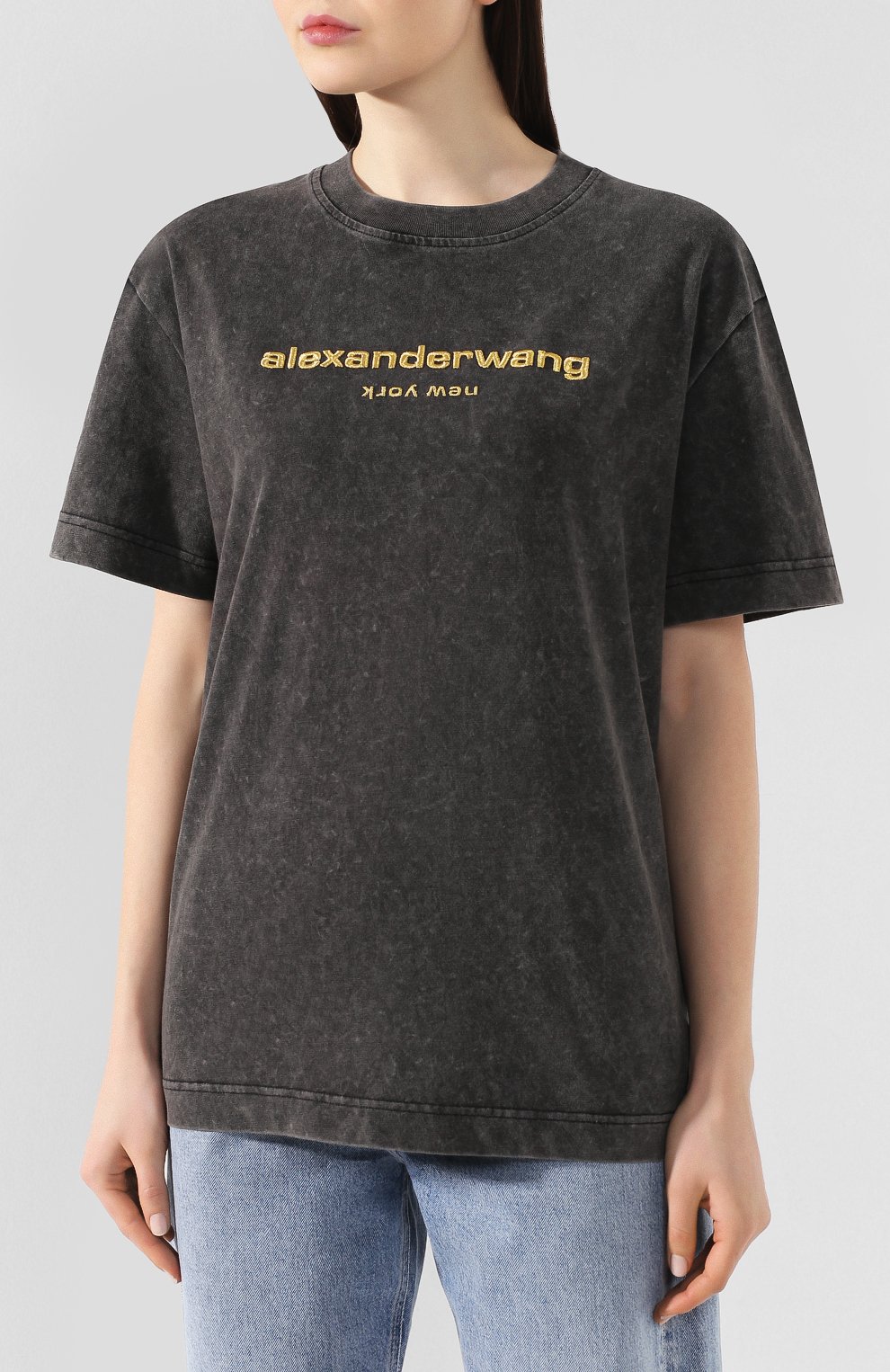 Хлопковая футболка ALEXANDER WANG, арт. 1CC1201030, фото 3