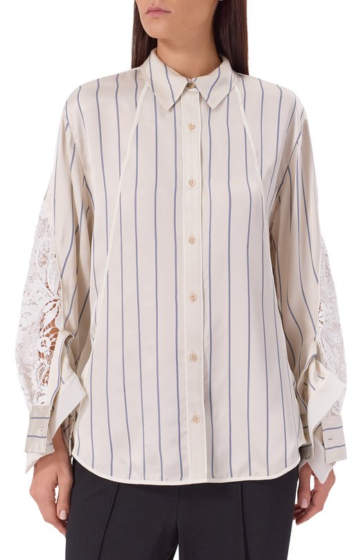 Рубашка из вискозы 3.1 Phillip Lim S252-21681FST Кремовый  S252-21681FST Фото 3