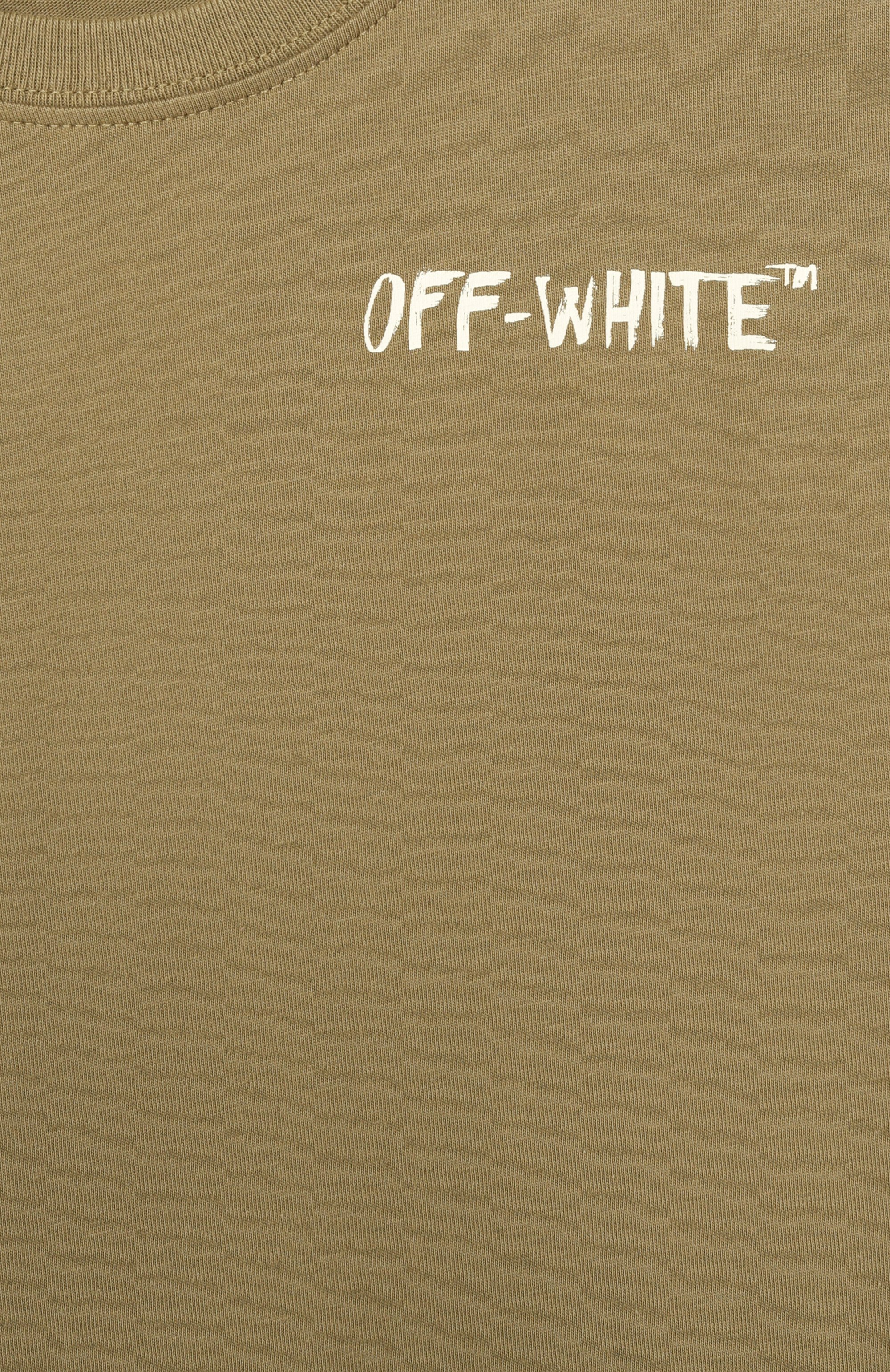 Хлопковая футболка OFF-WHITE, арт. 0BAA002S26JER005_001, фото 3