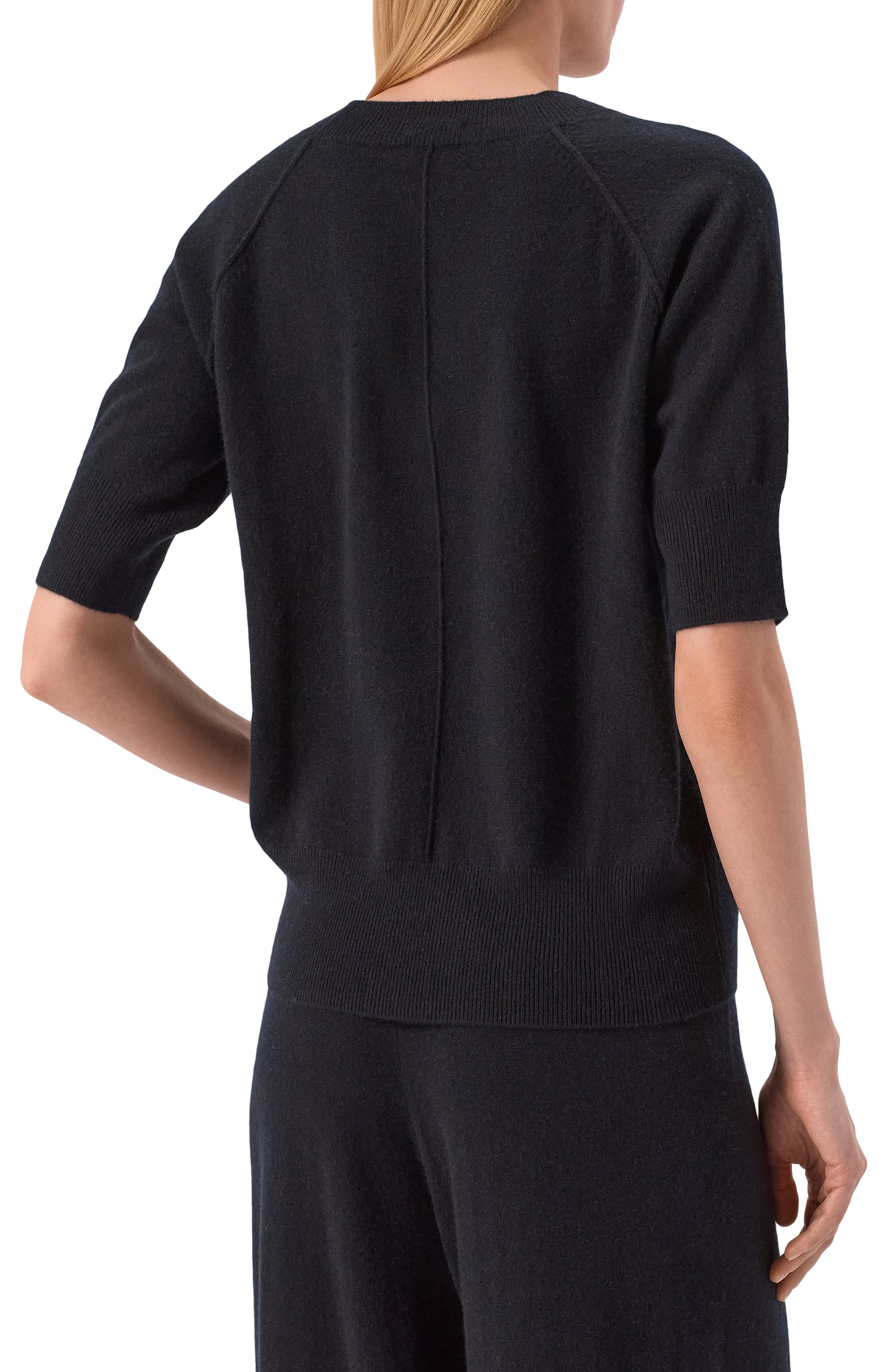 Кашемировый пуловер BOSS черного цвета по цене 38600 руб., арт. 50550873, фото 4 Кашемировый пуловер BOSS, арт. 50550873, фото 4