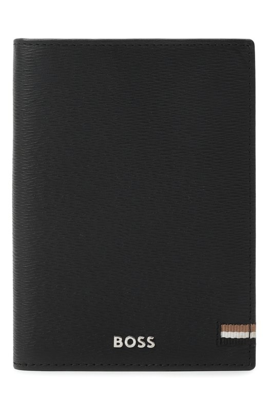 Кожаная обложка для паспорта BOSS HBPU00013M Чёрный HBPU00013M