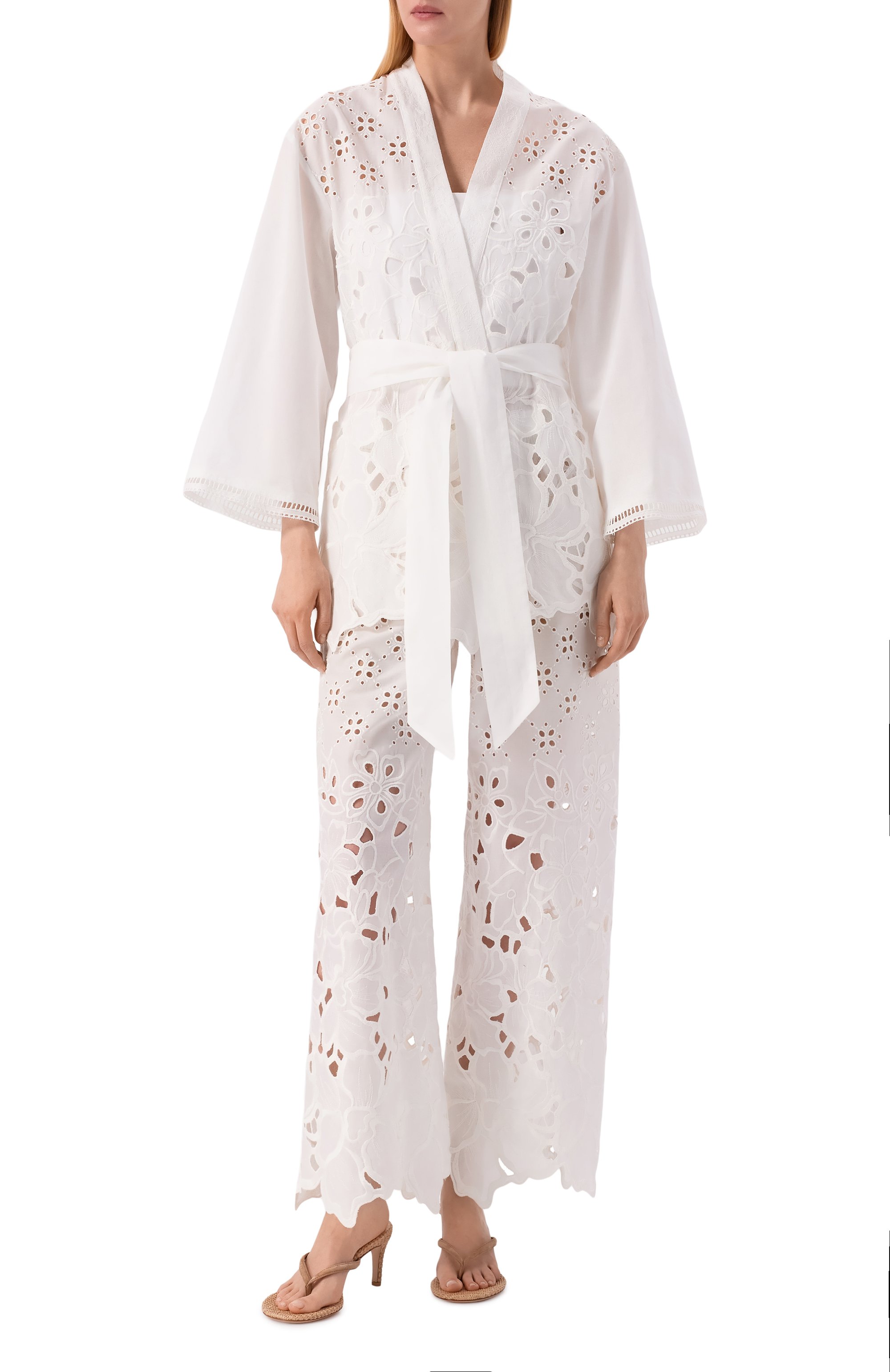 Хлопковое кимоно ERMANNO SCERVINO, арт. D484Q625QYD, фото 2