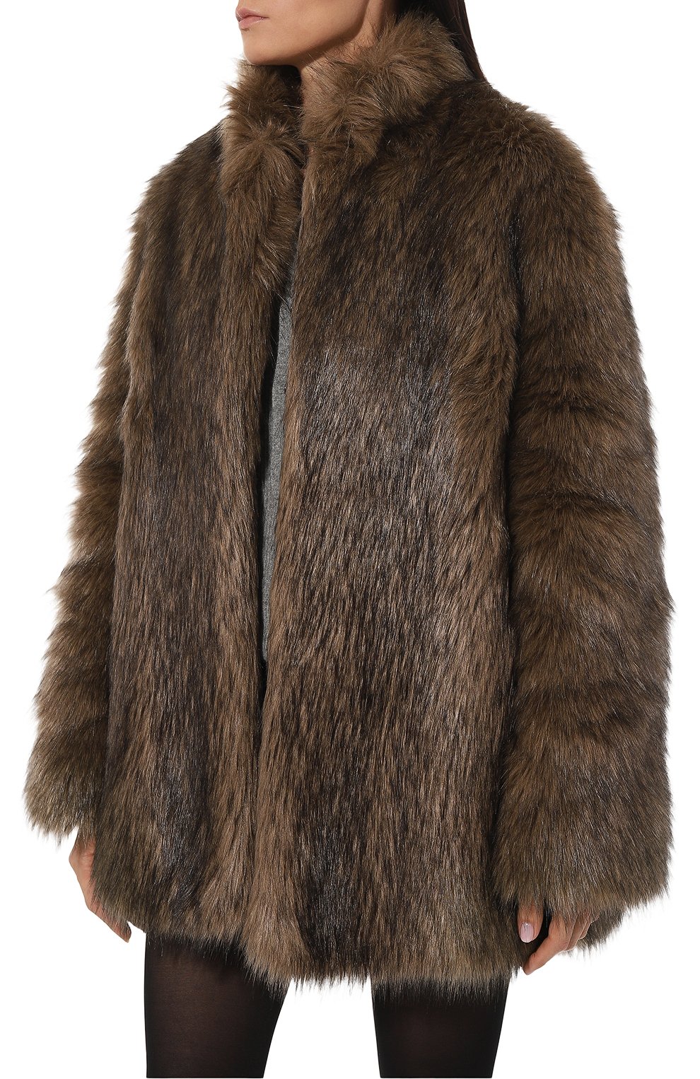 Шуба из экомеха SASHAVERSE, арт. FC002/TL007/nat/W24, фото 3
