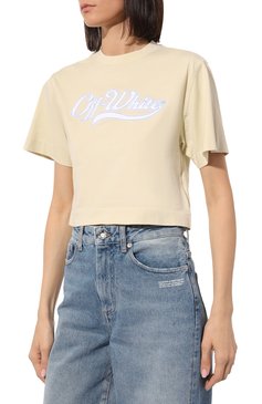 Хлопковая футболка OFF-WHITE, арт. OWAA090S23JER0046145, фото 1