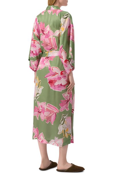 Халат из хлопка и шелка ANY WOWZERS, арт. ROBE01-MAXI-LILG., фото 4