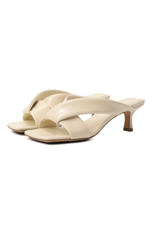 фото Кожаные мюли riva bottega veneta