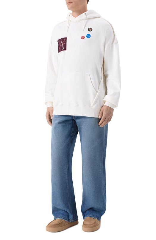 Хлопковое худи Undercover UP2E4806 Белый  UP2E4806 Фото 2