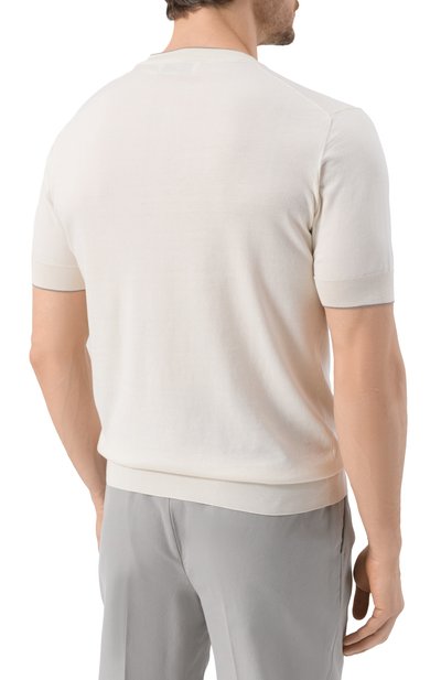 Хлопковый джемпер BRUNELLO CUCINELLI белого цвета по цене 75950 руб., арт. M29805200, фото 4 Хлопковый джемпер BRUNELLO CUCINELLI, арт. M29805200, фото 4