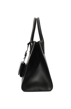 Женская сумка monochrome PRADA черного цвета, арт. 1BA155-2ERX-F0002-3OO | Фото 4 (Сумки-технические: Сумки top-handle; Размер: medium; Материал: Натуральная кожа; Ремень/цепочка: На ремешке)