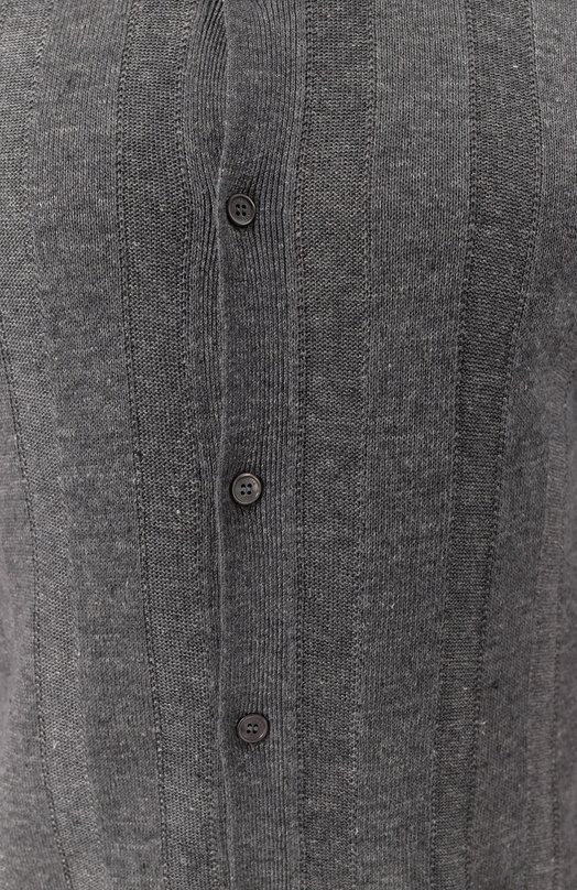 Рубашка изо льна и хлопка Brunello Cucinelli M2L707805 Серый  M2L707805 Фото 5