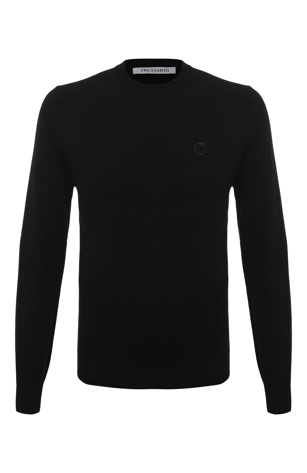 Джемпер из вискозы TRUSSARDI черного цвета по цене 12000 руб., арт. 52M00672-0F000542, фото 1 Джемпер из вискозы TRUSSARDI, арт. 52M00672-0F000542, фото 1