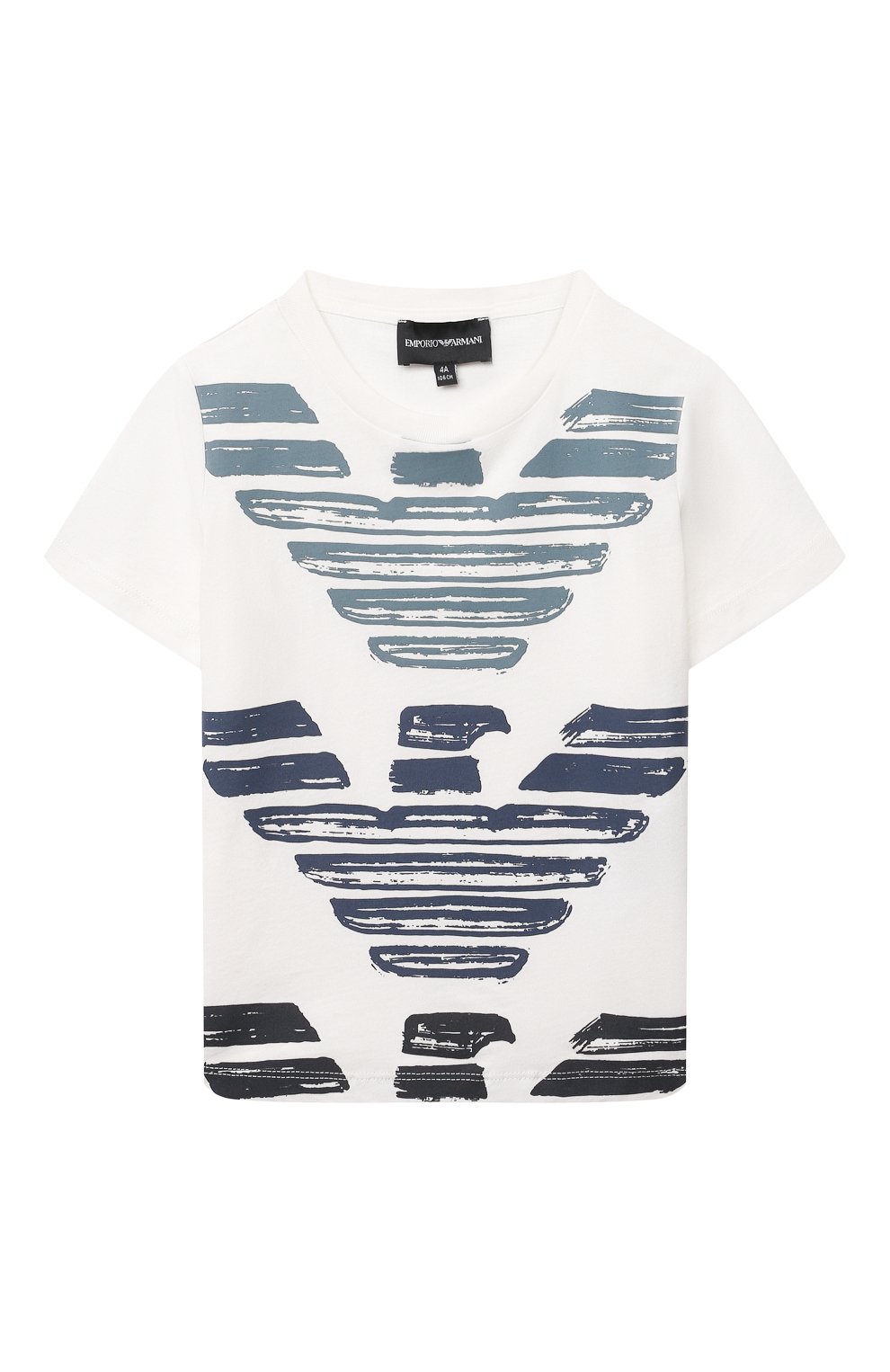 Хлопковая футболка EMPORIO ARMANI белого цвета по цене 8995 руб., арт. 3L4TJA/4J54Z, фото 1 Хлопковая футболка EMPORIO ARMANI, арт. 3L4TJA/4J54Z, фото 1