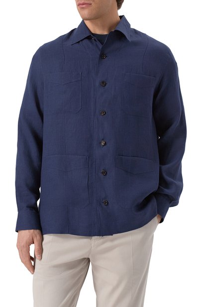 Льняная рубашка BRUNELLO CUCINELLI, арт. MM6950648, фото 3