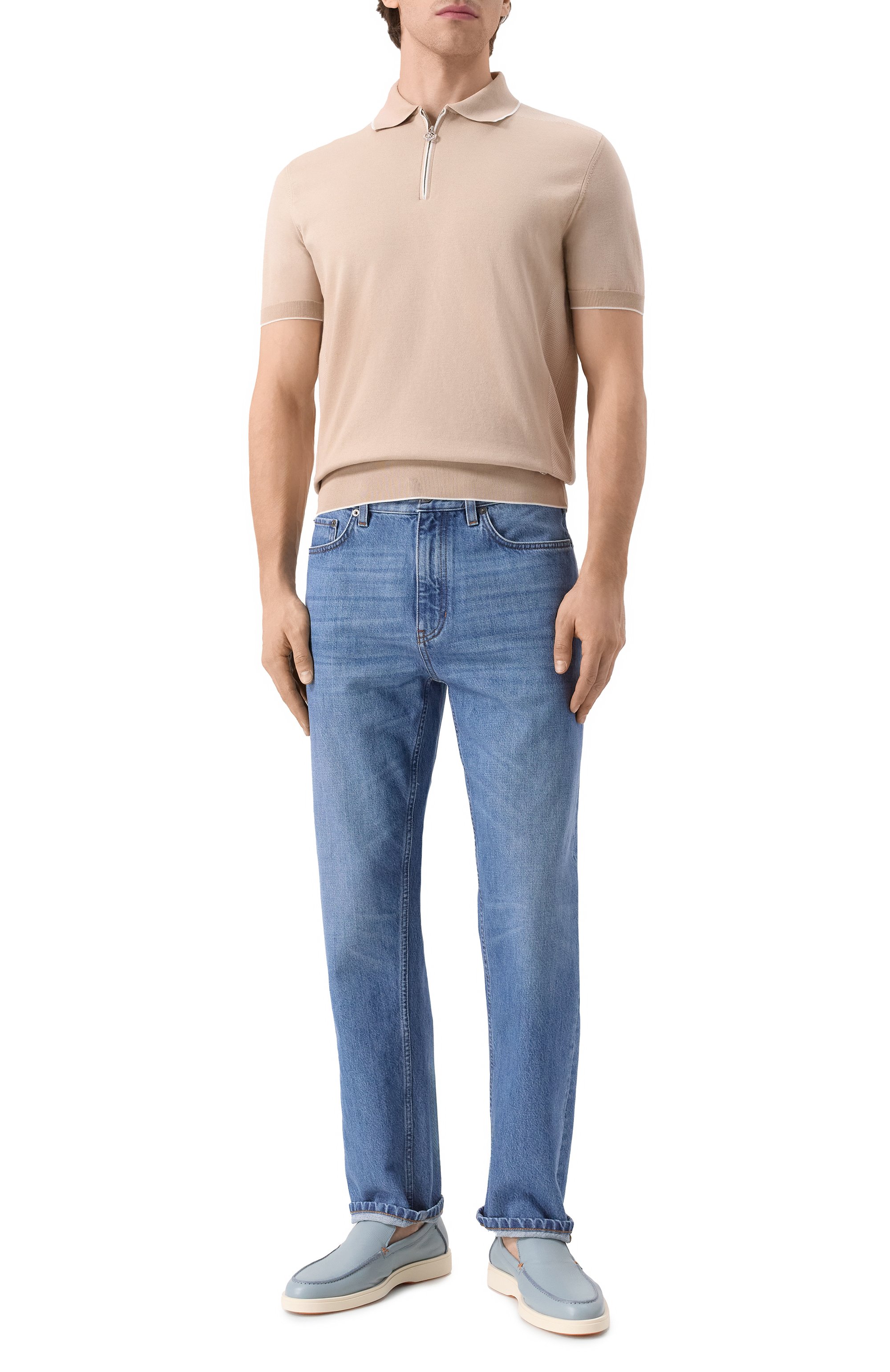 Кожаные лоферы detroit SANTONI, арт. MGDG17824TICSWLM, фото 2