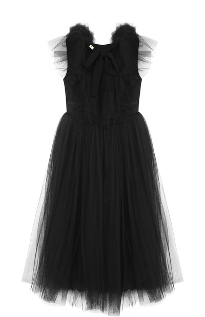 Платье из шелка и полиамида с многослойной юбкой и бантом на спине RHEA COSTA, арт. BBY054/2-8, фото 2