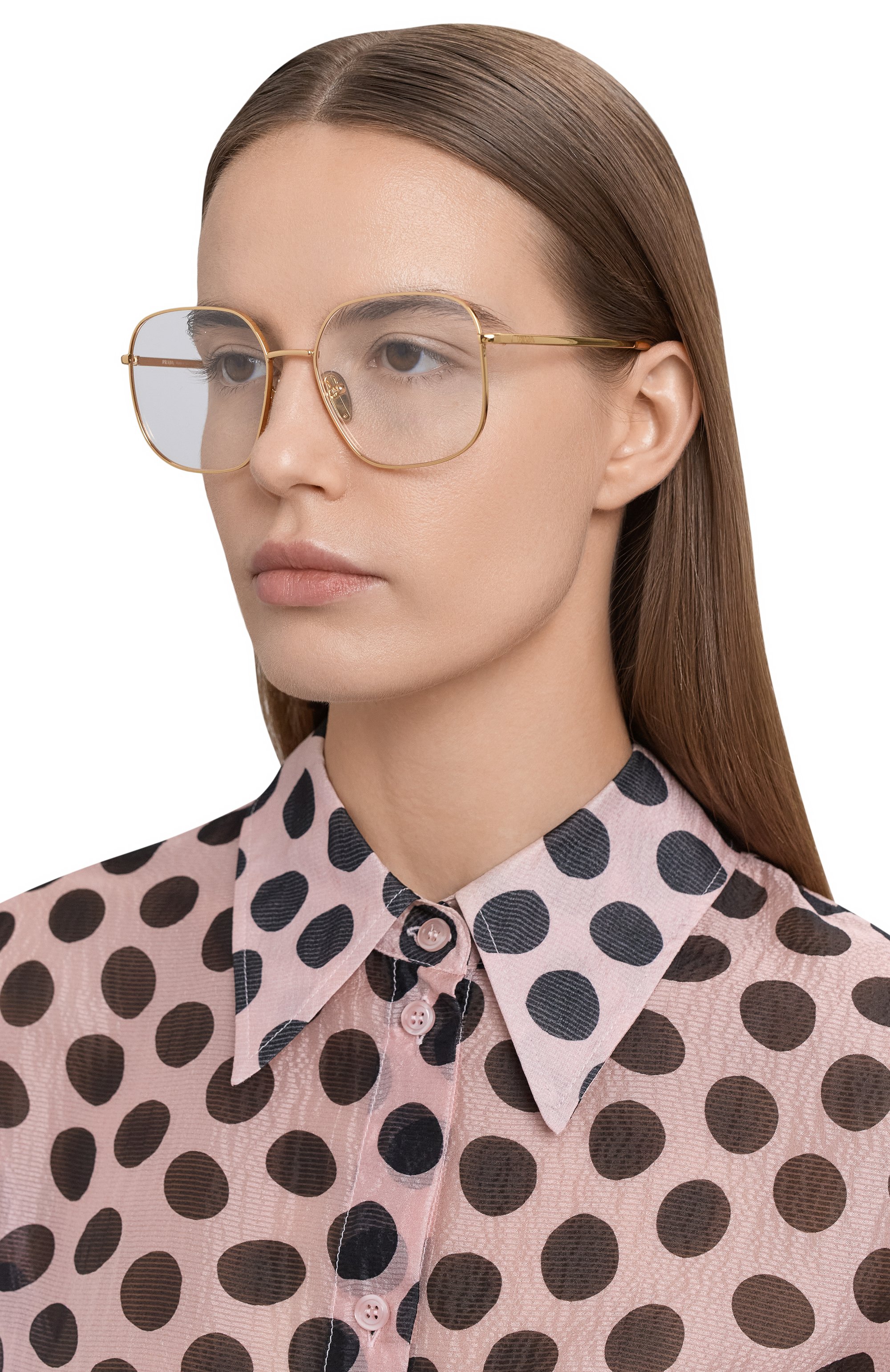Оправа PRADA золотого цвета по цене 41550 руб., арт. A59V-5AK101, фото 2 Оправа PRADA, арт. A59V-5AK101, фото 2