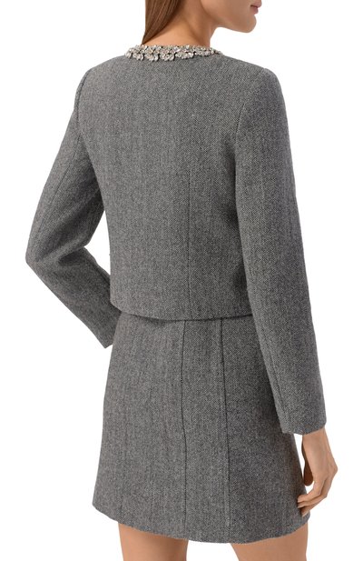 Жакет с отделкой стразами SELF-PORTRAIT, арт. RS26038JAGR, фото 4