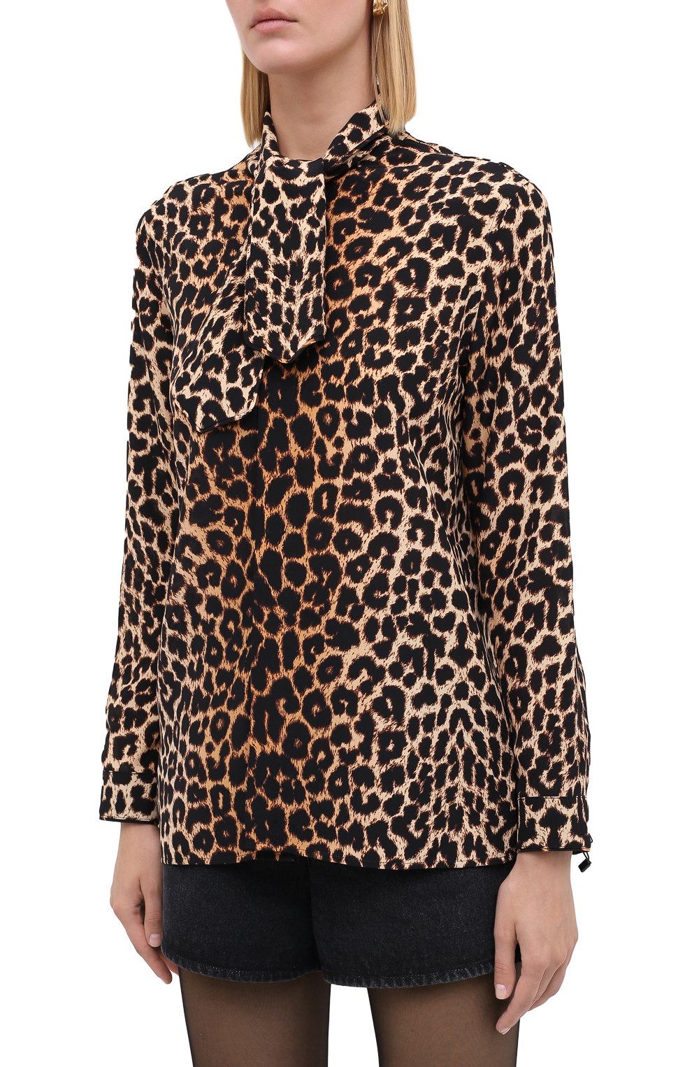 Шелковая блузка SAINT LAURENT, арт. 631540/Y2B09, фото 3