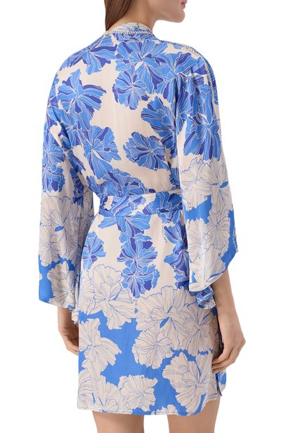 Кимоно из вискозы POUPETTE ST BARTH голубого цвета по цене 44750 руб., арт. W2LS26EVSFNU, фото 3 Кимоно из вискозы POUPETTE ST BARTH, арт. W2LS26EVSFNU, фото 3