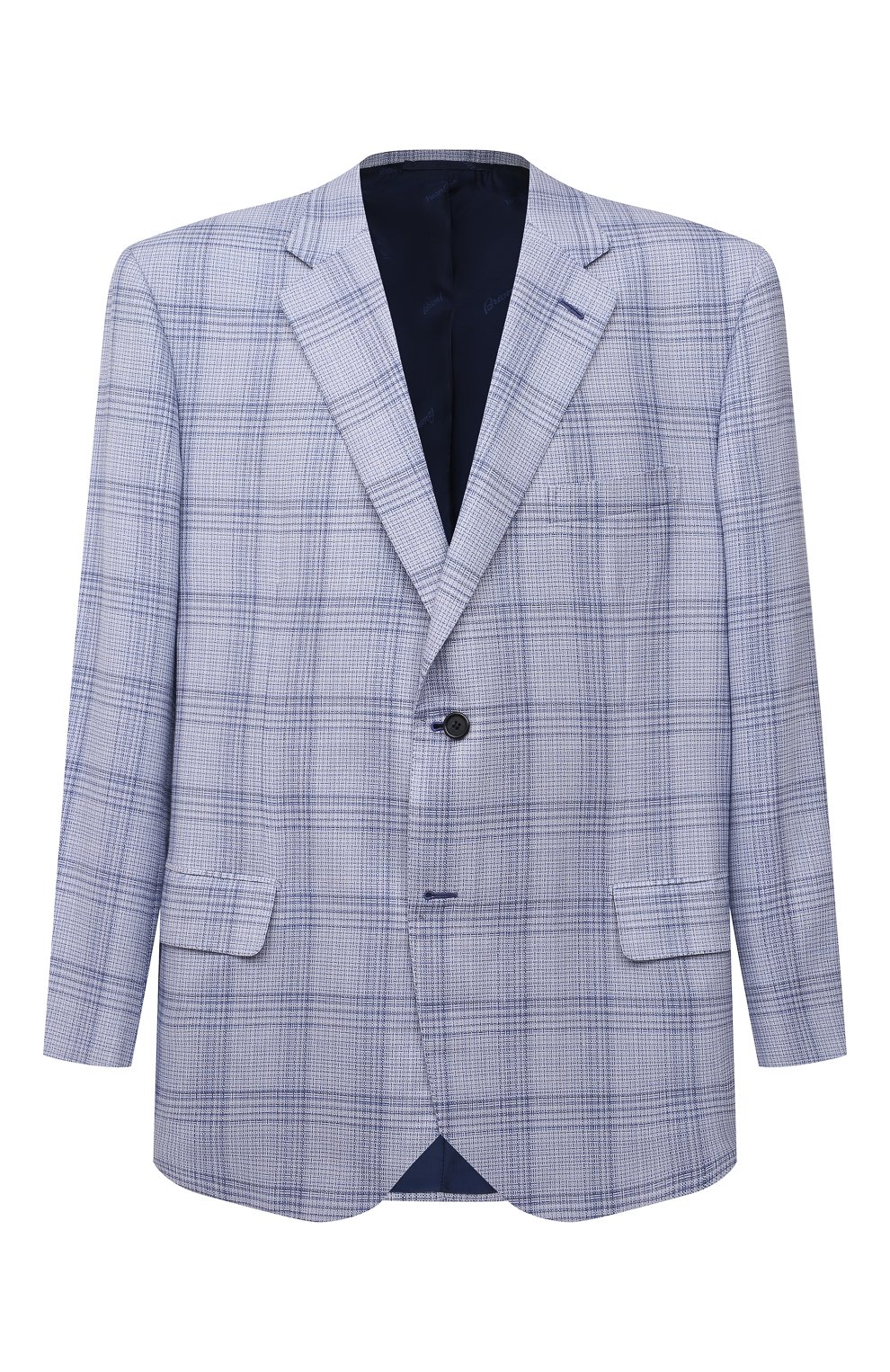 Пиджак из шерсти и шелка BRIONI голубого цвета по цене 531500 руб., арт. RGH00R/P0A7H/PARLAMENT0, фото 1 Пиджак из шерсти и шелка BRIONI, арт. RGH00R/P0A7H/PARLAMENT0, фото 1