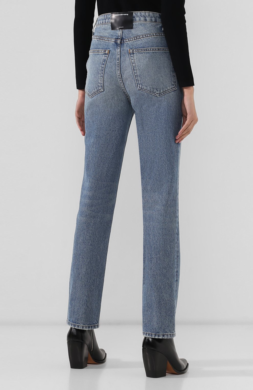 Джинсы ALEXANDER WANG синего цвета по цене 23100 руб., арт. 4DC2194486, фото 4 Джинсы ALEXANDER WANG, арт. 4DC2194486, фото 4