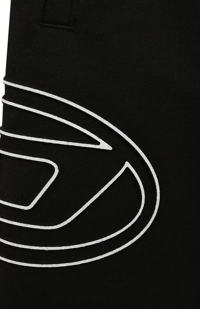 Хлопковые джоггеры DIESEL черного цвета по цене 12200 руб., арт. J01785/0IEAX, фото 3 Хлопковые джоггеры DIESEL, арт. J01785/0IEAX, фото 3